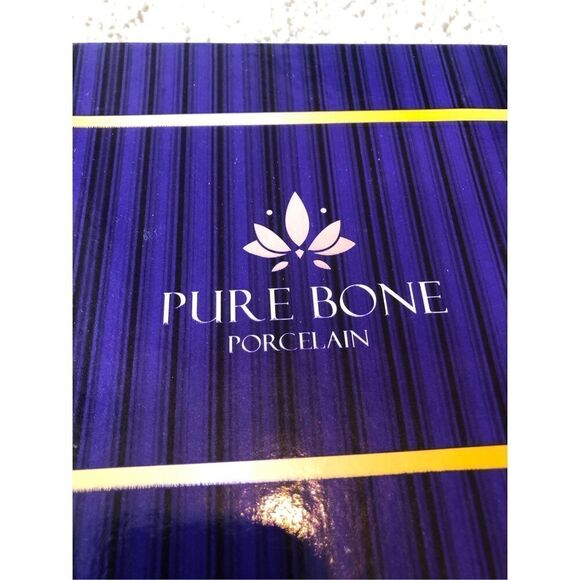 Sembol Pure Bone Porcelain Four Piece Set Black and Gold Cup and Plate - Picture 13 of 15